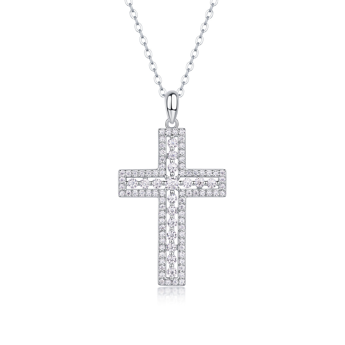 Shelter - A Fashionable And Trendy Necklace Pendant Set With Top-quality Moissanite S925 Silver And Platinum-plated Gold. It Can Be Tested For Gold Rose Gold With A Diamond Pen