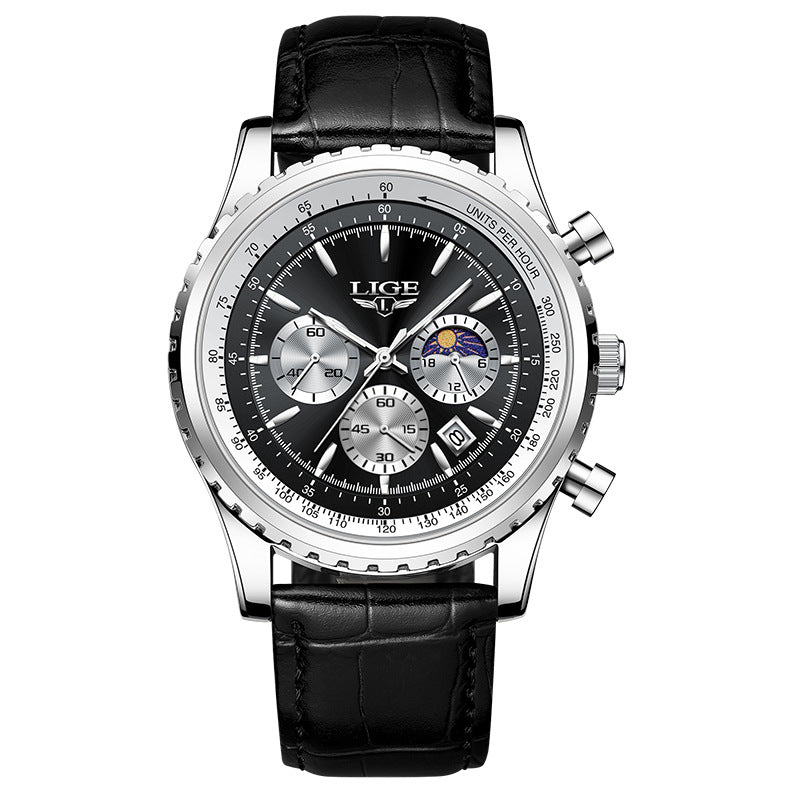 New Men's Multi-function Timing Sports Waterproof Watch