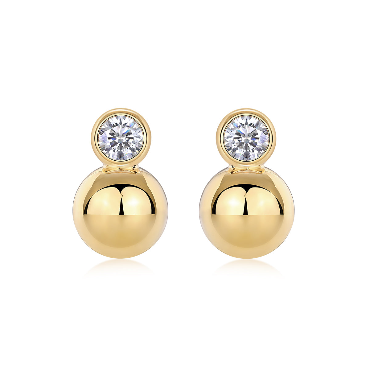 Crystal Drop Earrings - Set With Top-quality Moissanite Luxury Fashion Light Luxury Jewelry Silver Stud Earrings S925 Silver Electroplated Gold