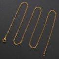 18k Gold O-link Pendant With 304 Stainless Steel Cross Chain Multiple Sizes Available In Mixed Wholesale Quantities
