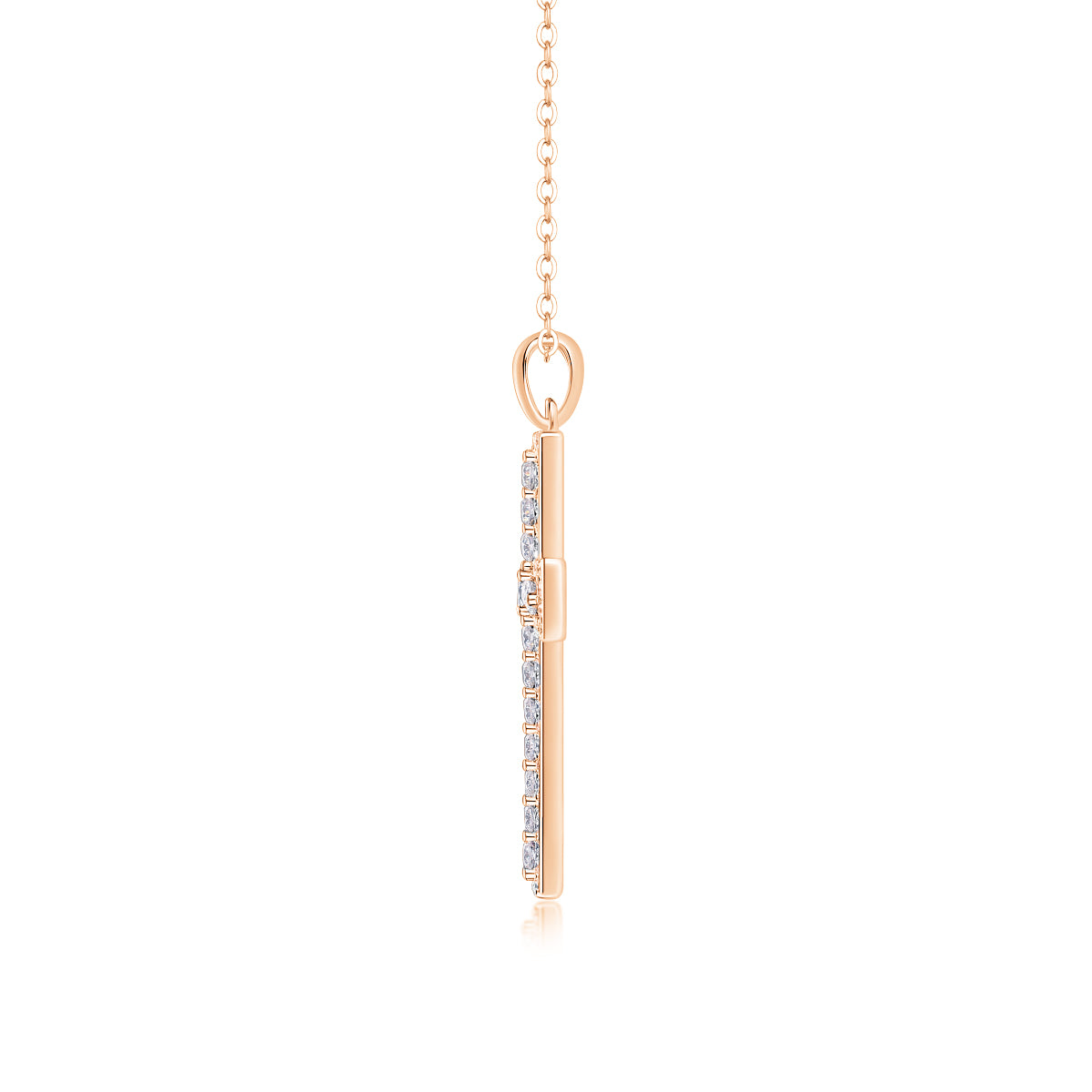 Shelter - A Fashionable And Trendy Necklace Pendant Set With Top-quality Moissanite S925 Silver And Platinum-plated Gold. It Can Be Tested For Gold Rose Gold With A Diamond Pen