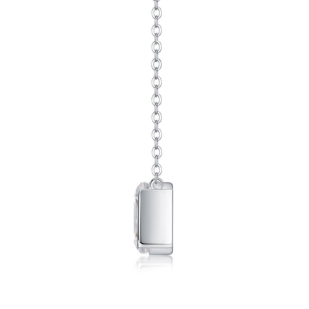 The Brilliance In A Small Space - A Fashionable And Trendy Necklace Pendant Set With Top-quality Moissanite S925 Silver And Platinum-plated Gold Can Be Tested With A Diamond Pen
