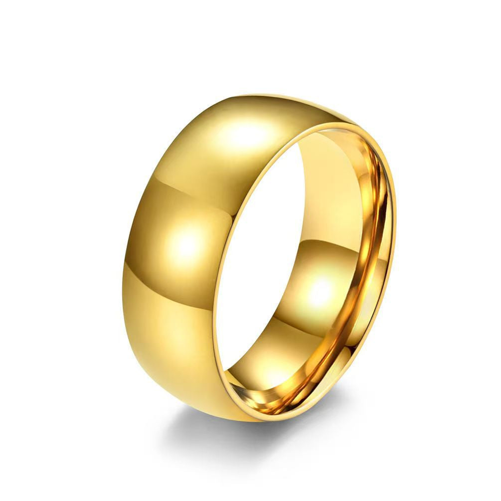 Stylish Non-fading Geometric Round Couple Rings With Advanced Electroplating