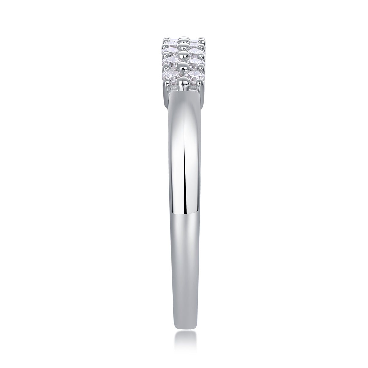 Innocent - Set With Top-quality Moissanite S925 Silver And Platinum-plated Diamond Wedding Ring. The Ring Can Be Tested With A Diamond Pen In Yellow Gold And Rose Gold