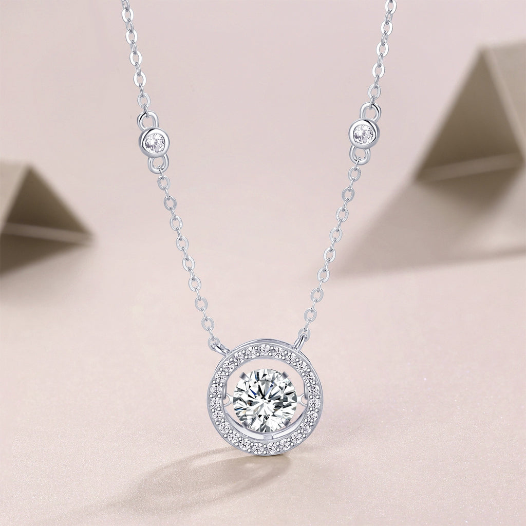 Mobius Necklace - A Fashionable And Light Luxury Jewelry Pendant Necklace Set With Top-quality Moissanite, S925 Silver Plated Platinum