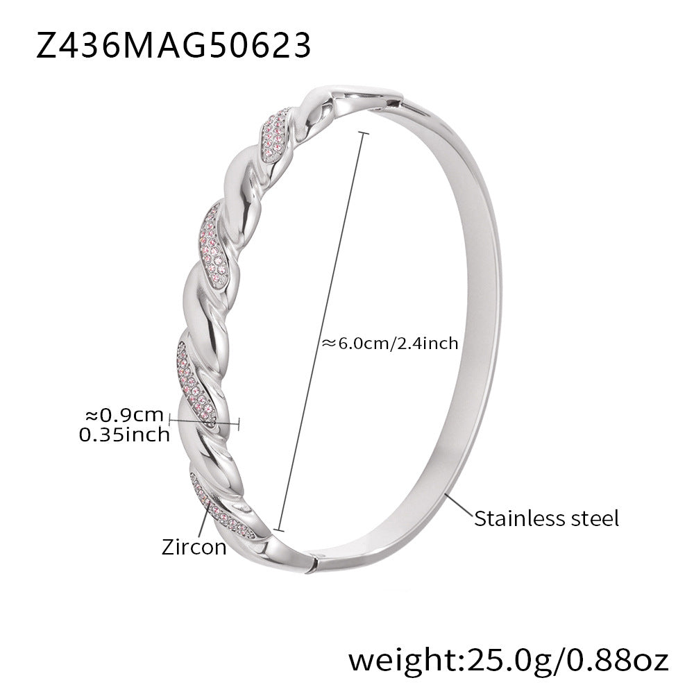 High-end Stainless Steel Zircon Bracelet