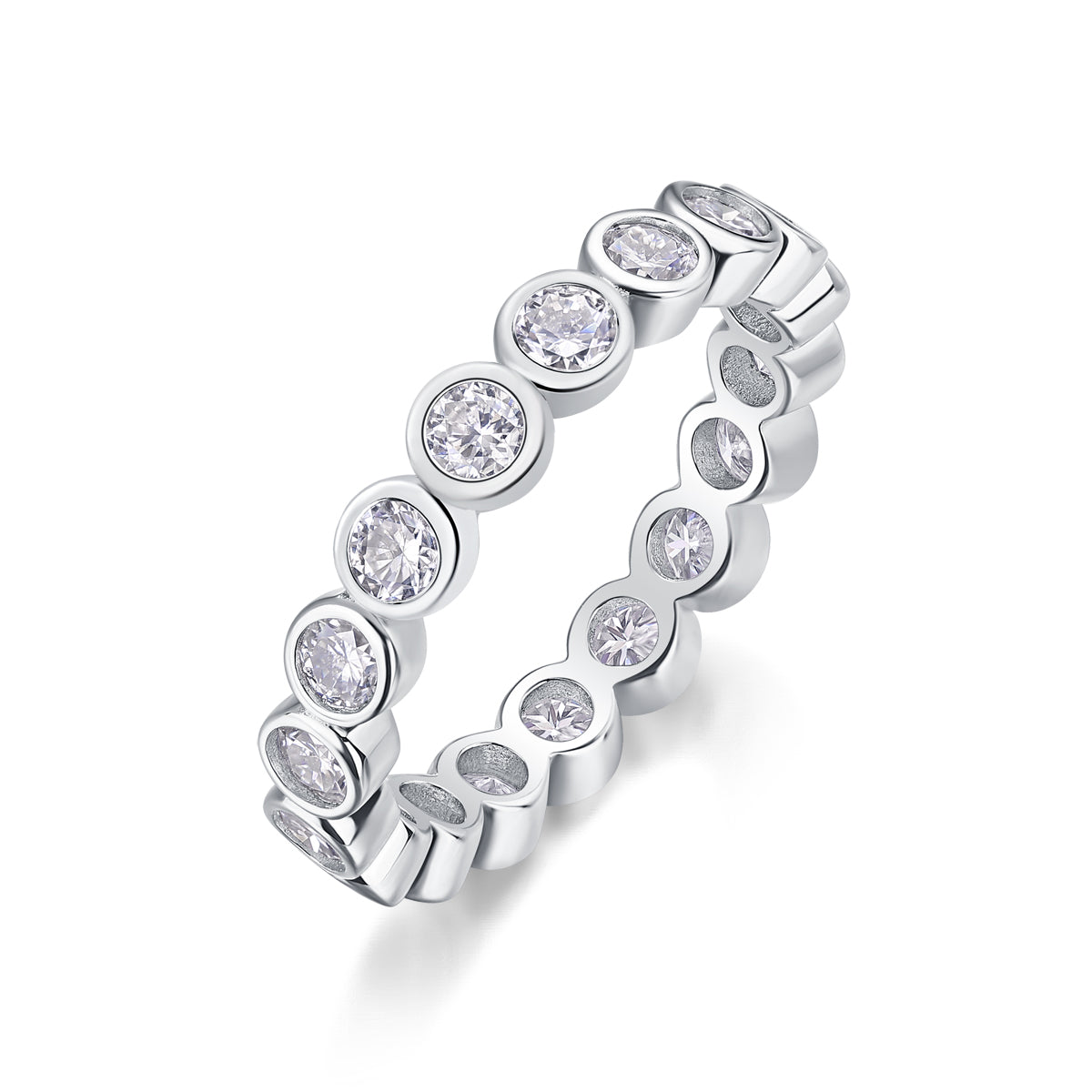 Emerging From The Cocoon - A Wedding Ring Set With Top-quality Moissanite S925 Silver And Platinum-plated Diamond Can Be Tested With A Diamond Pen. The Ring Is In Gold And Rose Gold