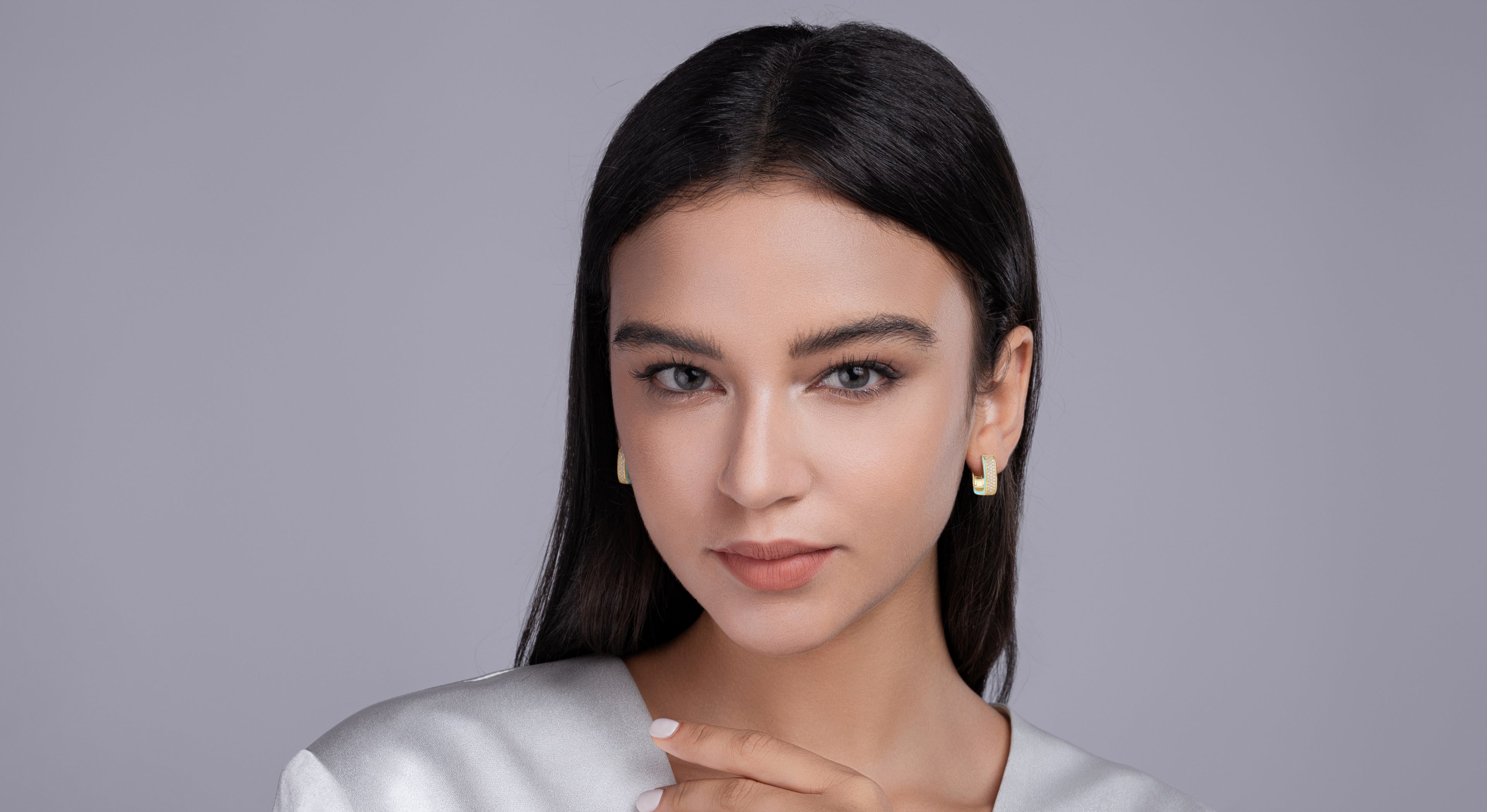 Colorful Love - Premium Moissanite Luxury Fashion Light Luxury Jewelry Silver Stud Earrings S925 Silver Electroplated Gold
