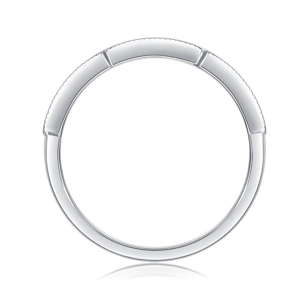Youth - Set With Top-quality Moissanite S925 Silver And Platinum-plated Diamond Wedding Ring. The Ring Can Be Tested With A Diamond Pen In Gold And Rose Gold