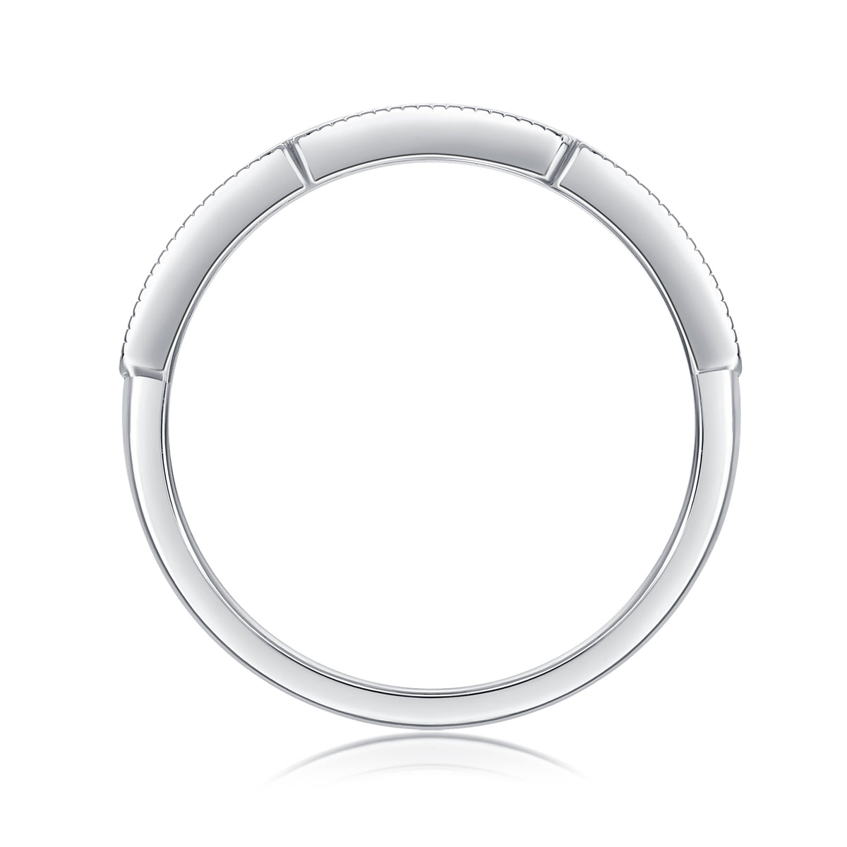 Youth - Set With Top-quality Moissanite S925 Silver And Platinum-plated Diamond Wedding Ring. The Ring Can Be Tested With A Diamond Pen In Gold And Rose Gold