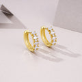 Top-quality Moissanite Luxury And Fashionable Light Luxury Jewelry Silver Stud Earrings S925 Silver Electroplated Gold