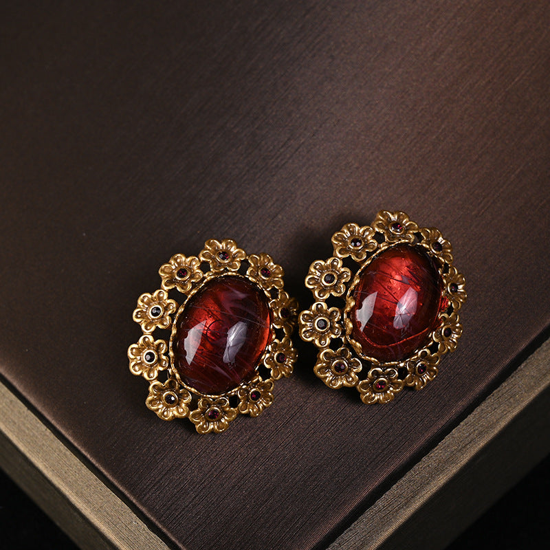 Multi Colored Lace Pearl Earrings For Women
