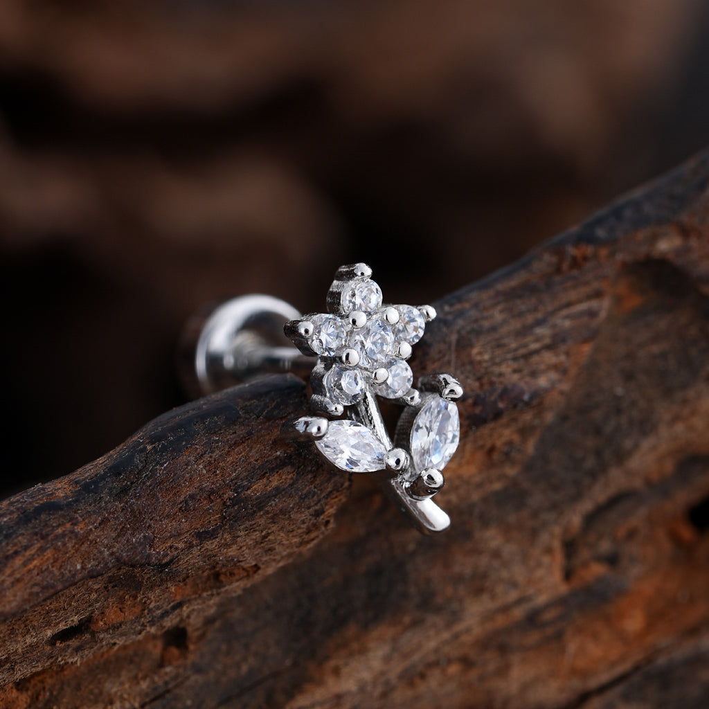 Minimalist Niche Micro-pave Zircon Ear Bone Studs