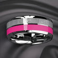 8mm Stainless Steel Ring Inlaid Stickers Men's And Women's Same Ring