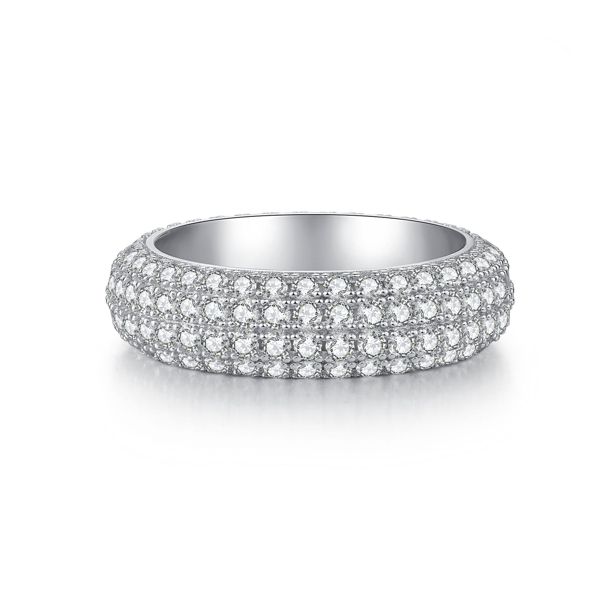 Full-diamond Women's Zircon Ring