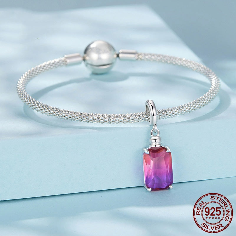 Perfume Bottle Diy Pendant Parts S925 Silver Beads