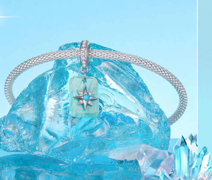 Original Turquoise Star Amazonite Pendant Stars