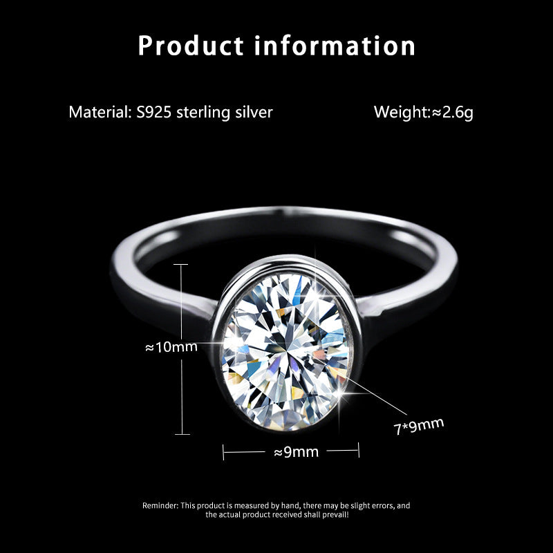 Mozanite And Diamond Ring For Women