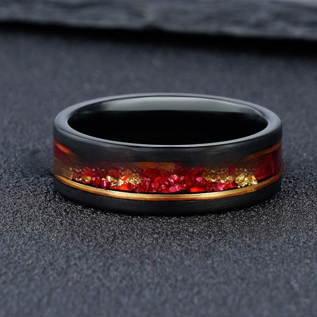Mens Fashionable Vintage Rose Gold Ring