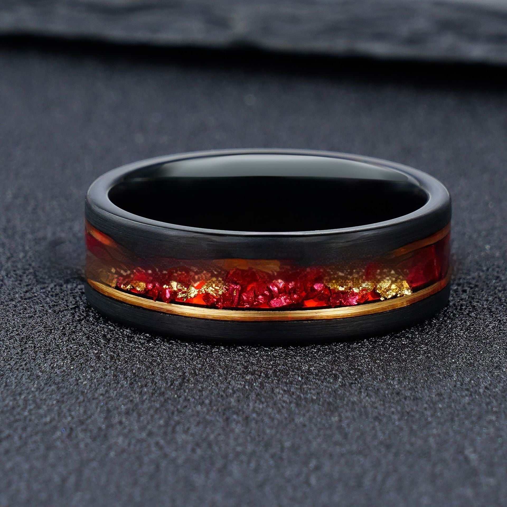 Mens Fashionable Vintage Rose Gold Ring