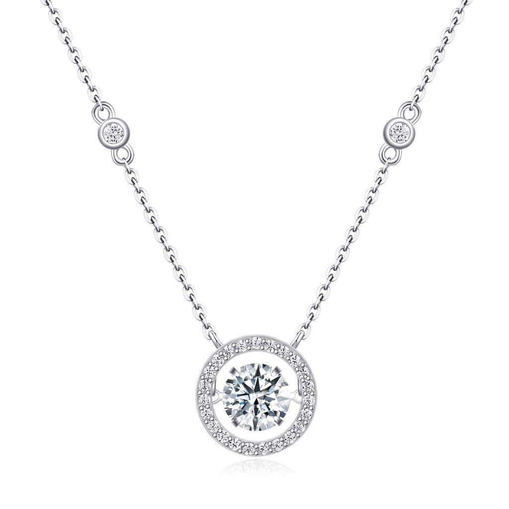 Mobius Necklace - A Fashionable And Light Luxury Jewelry Pendant Necklace Set With Top-quality Moissanite, S925 Silver Plated Platinum
