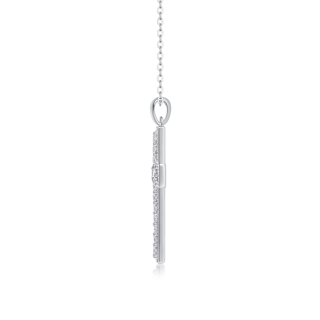 Shelter - A Fashionable And Trendy Necklace Pendant Set With Top-quality Moissanite S925 Silver And Platinum-plated Gold. It Can Be Tested For Gold Rose Gold With A Diamond Pen