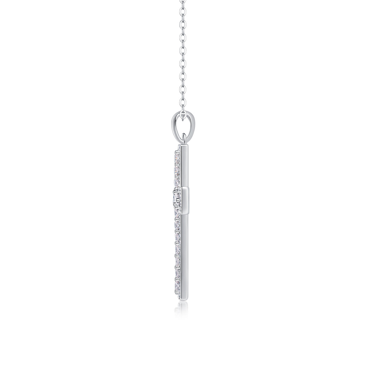 Shelter - A Fashionable And Trendy Necklace Pendant Set With Top-quality Moissanite S925 Silver And Platinum-plated Gold. It Can Be Tested For Gold Rose Gold With A Diamond Pen