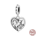 Love Heart Diy Pendant Ornaments Accessories S925 Sterling Silver Beads