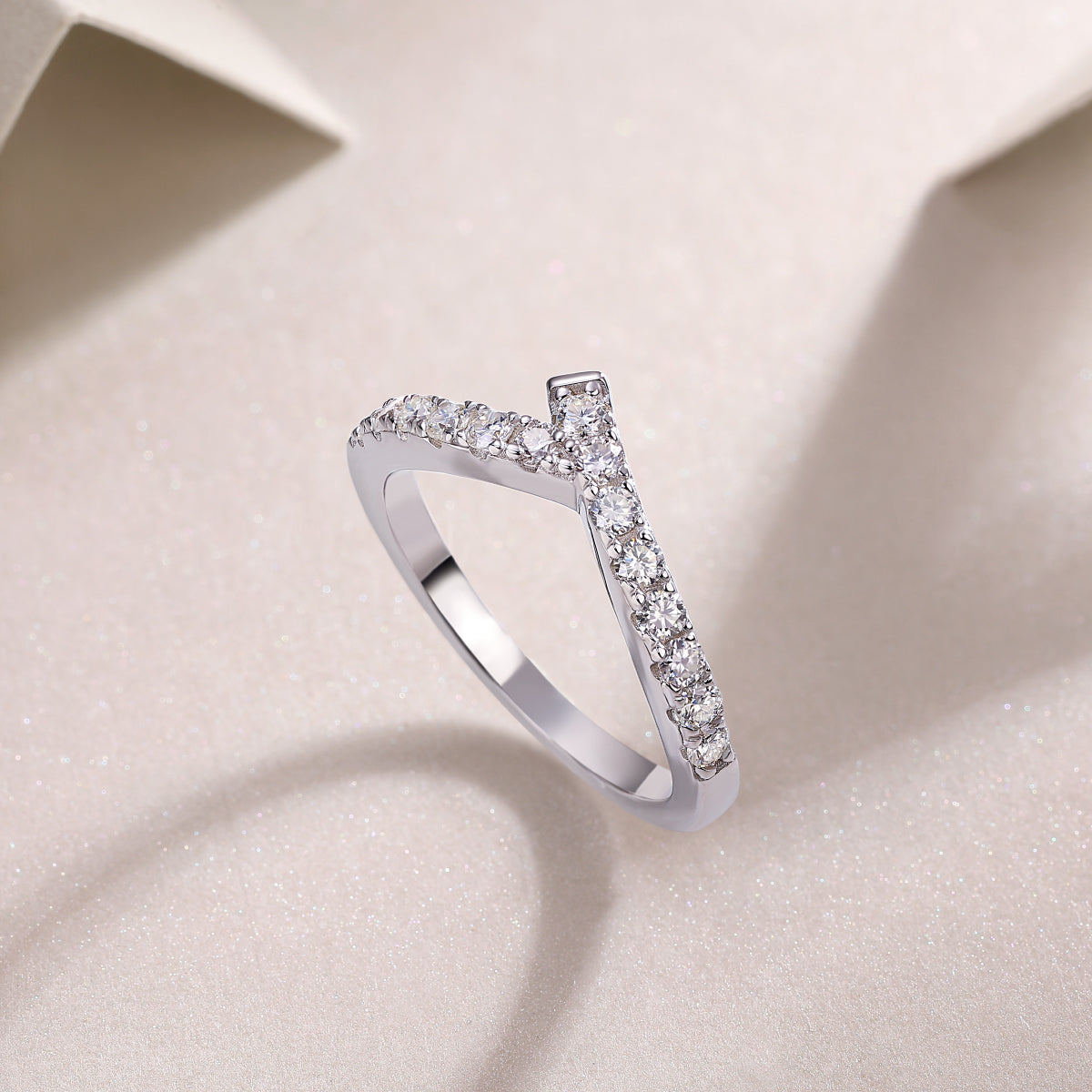 Rush - A Wedding Ring Set With Top-quality Moissanite S925 Silver And Platinum-plated Diamond Can Be Inspected With A Diamond Pen