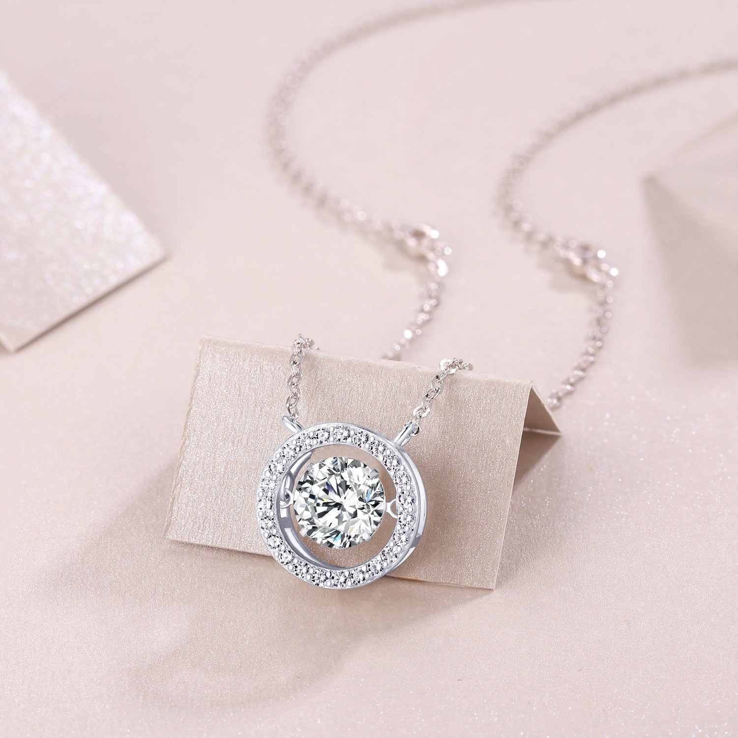 Mobius Necklace - A Fashionable And Light Luxury Jewelry Pendant Necklace Set With Top-quality Moissanite, S925 Silver Plated Platinum