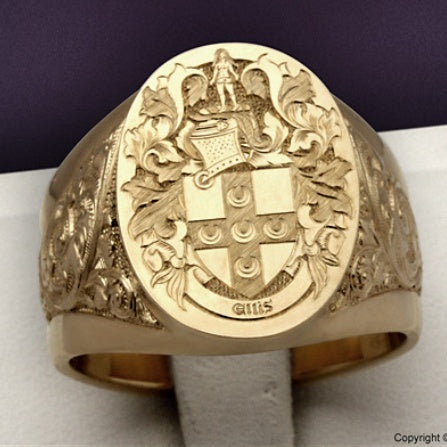 New Golden Mysterious Totem Fountain Sculpture Ring