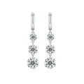 Top-quality Moissanite Luxury And Fashionable Light Luxury Jewelry Silver Stud Earrings S925 Silver Plated Platinum