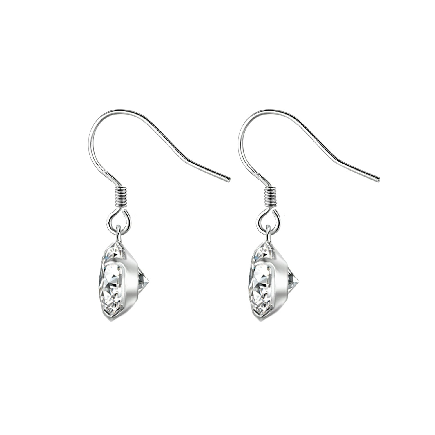 Top-quality Moissanite Luxury And Fashionable Light Luxury Jewelry Silver Stud Earrings S925 Silver Plated Platinum