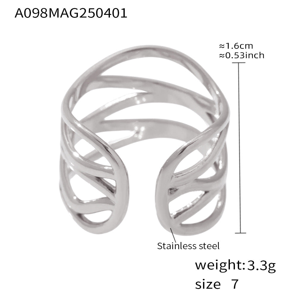 Creative Multi-layer Cross-color Ring For Women