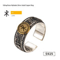 Engraved Viking Silver Ring Trendy Vintage, And Full Of Personality For Men