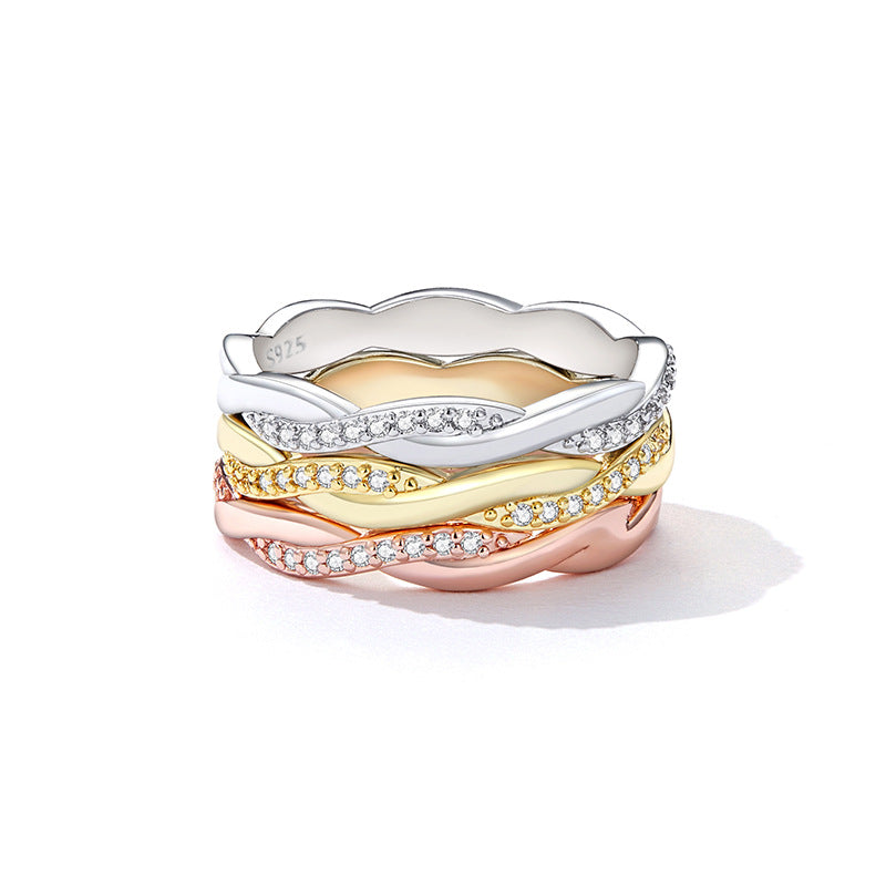 Simple Twisted Rope Ring For Women