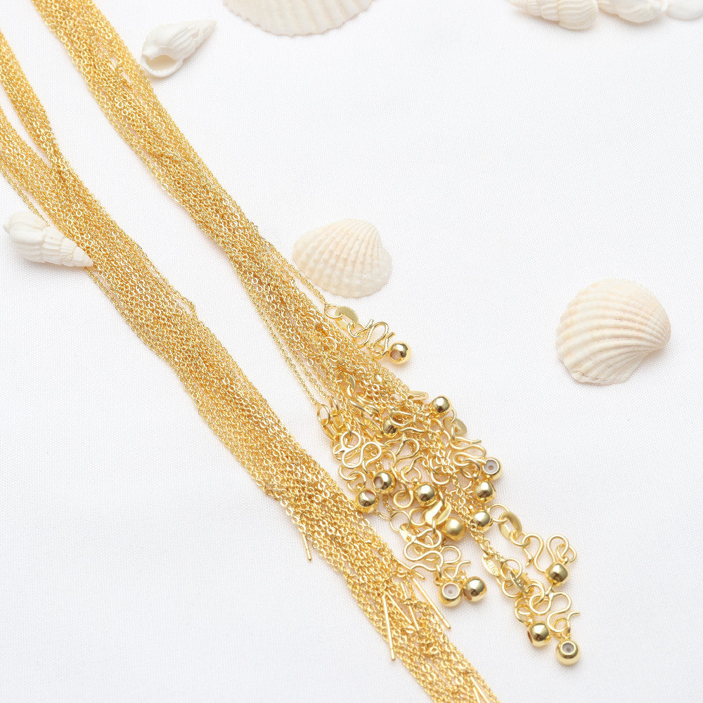 DIY Color-preserving O-link Chain Versatile Adjustable Copper-plated Necklace