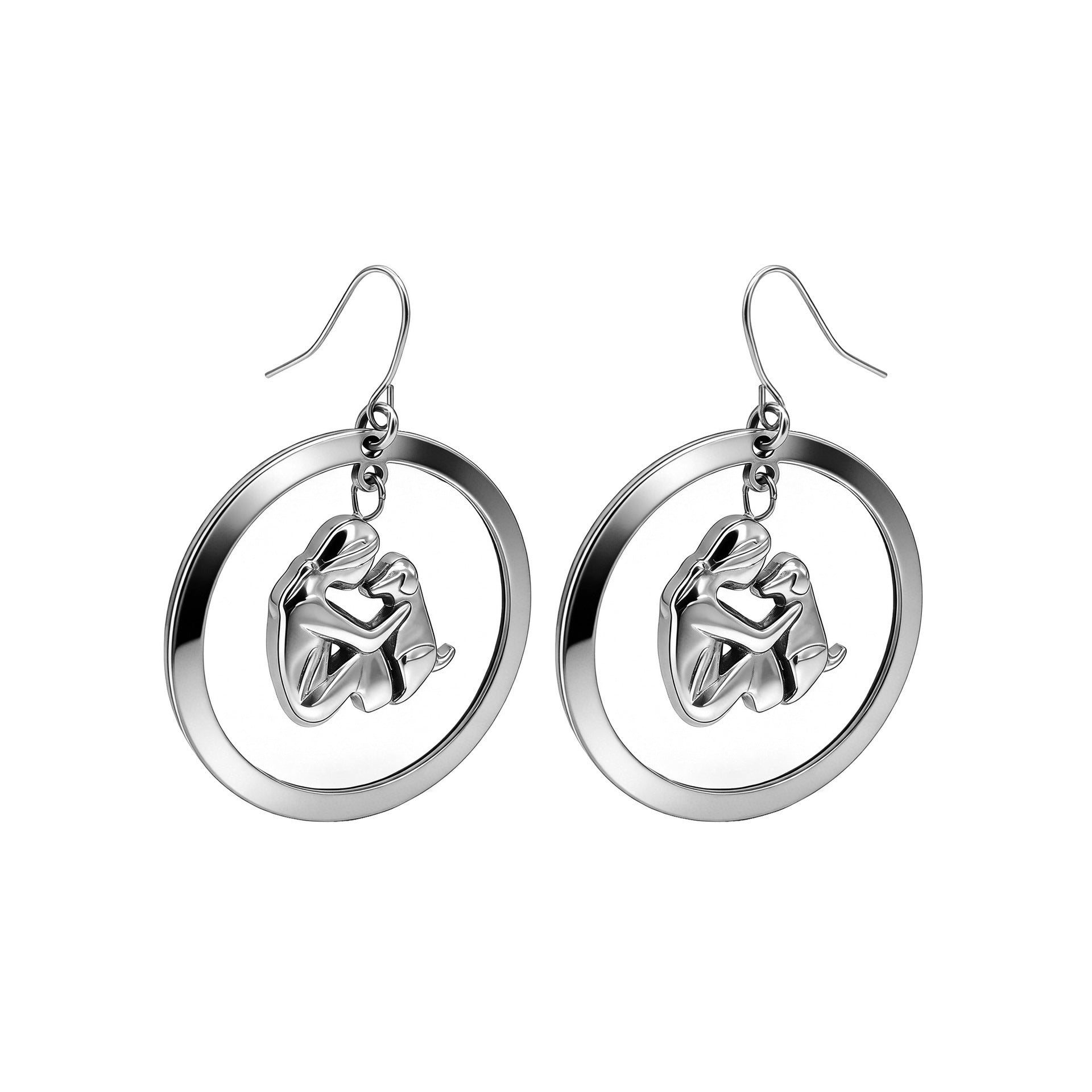 Vacuum-plated Stainless Steel Necklace And Earrings