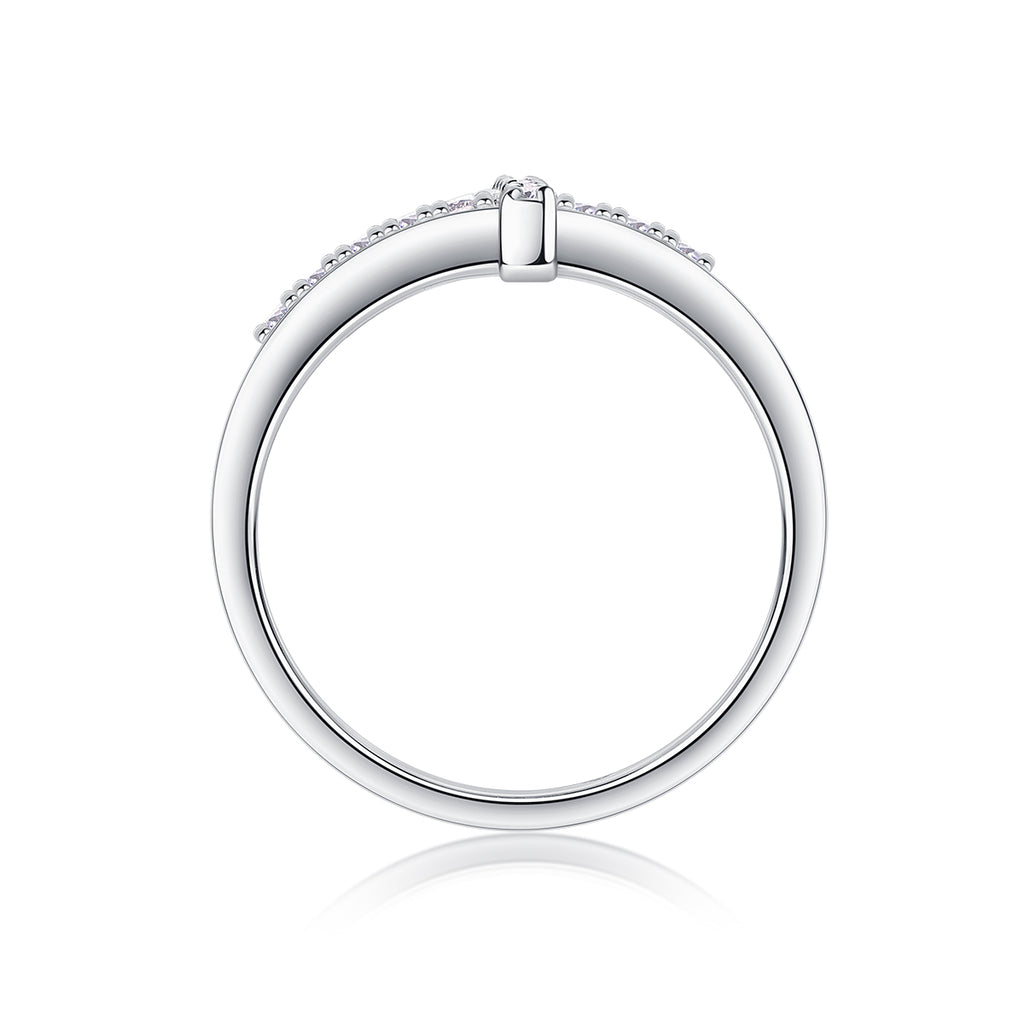 The Holy Light Cross - A Wedding Ring Set With Top-quality Moissanite S925 In Silver And Gold-plated. The Ring Can Be Inspected With A Diamond Pen