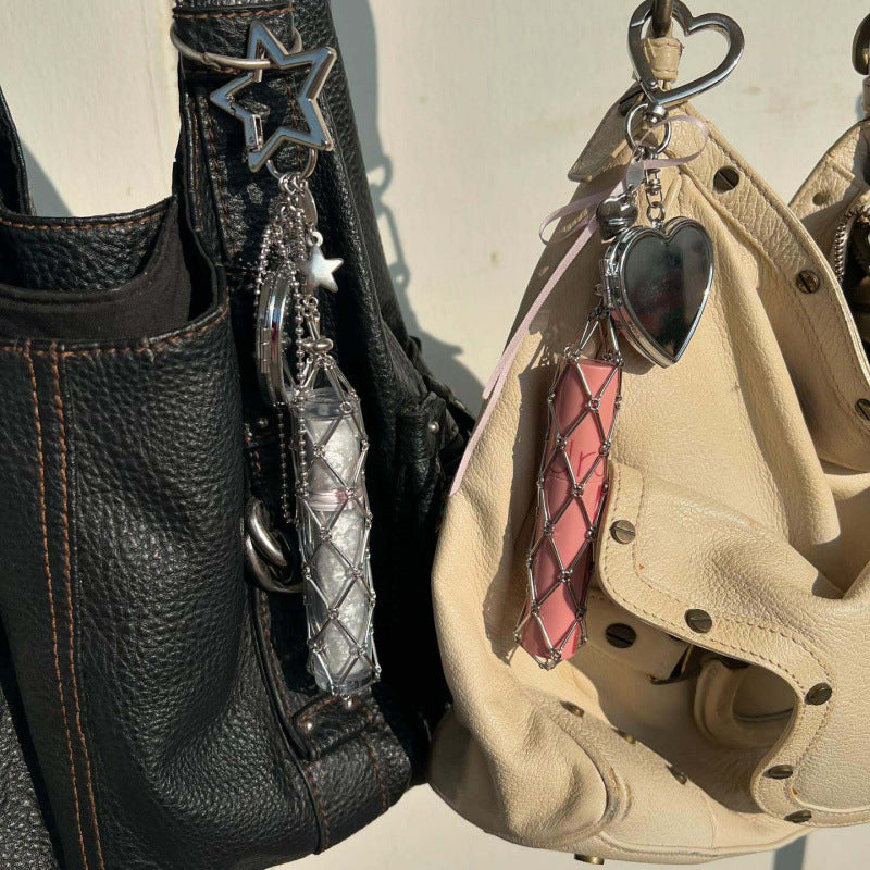 A Wire Fence Lipstick Holder DIY Bag Package Pendant