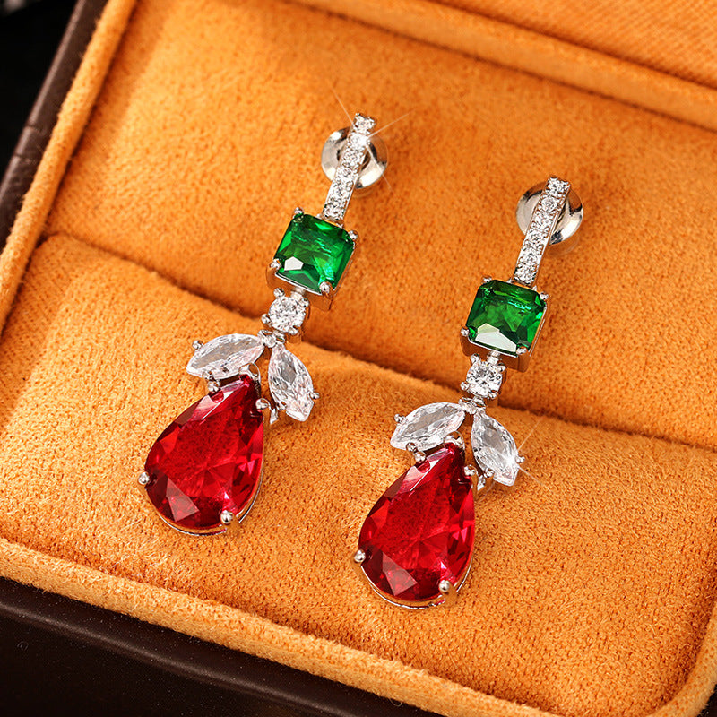 Womens Elegant Long Geometric Waterdrop Earrings
