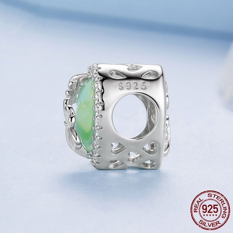 Love Clover S925 Silver Bead Diy Ornament Accessories