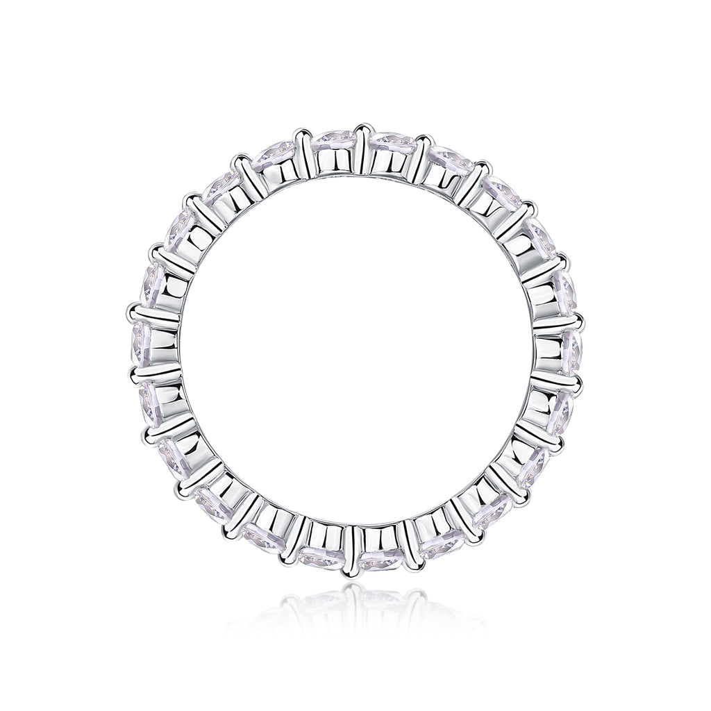Capture This Moment - A Wedding Ring Set With Top-quality Moissanite S925 Silver And Platinum-plated Diamond Can Be Inspected With A Diamond Pen