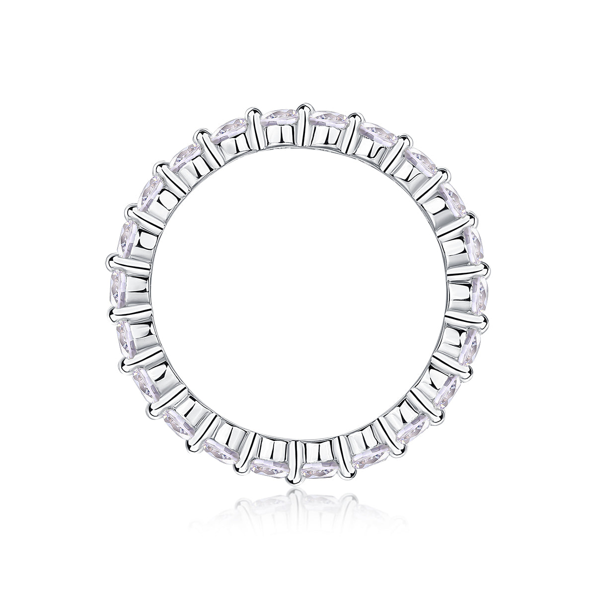 Capture This Moment - A Wedding Ring Set With Top-quality Moissanite S925 Silver And Platinum-plated Diamond Can Be Inspected With A Diamond Pen