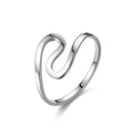 S Shaped, Soft And Elegant Stainless Steel Ring