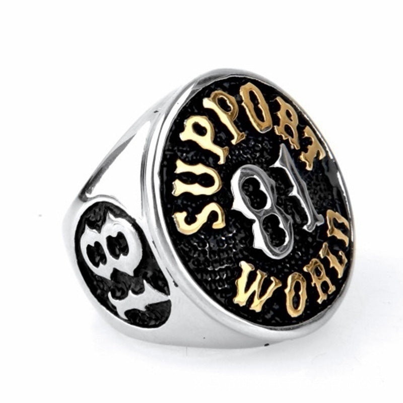 European And American Men's Alloy Rings