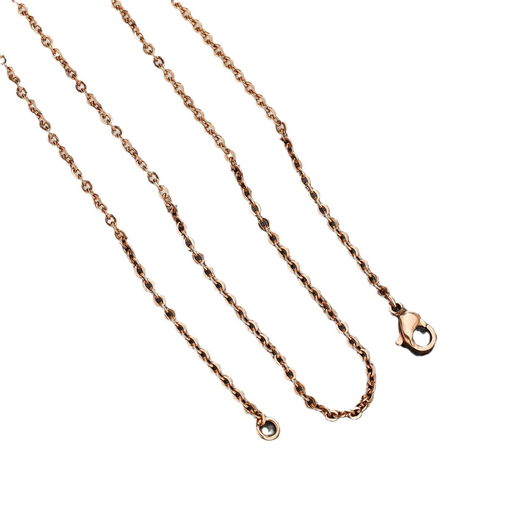 18k Gold O-link Pendant With 304 Stainless Steel Cross Chain Multiple Sizes Available In Mixed Wholesale Quantities