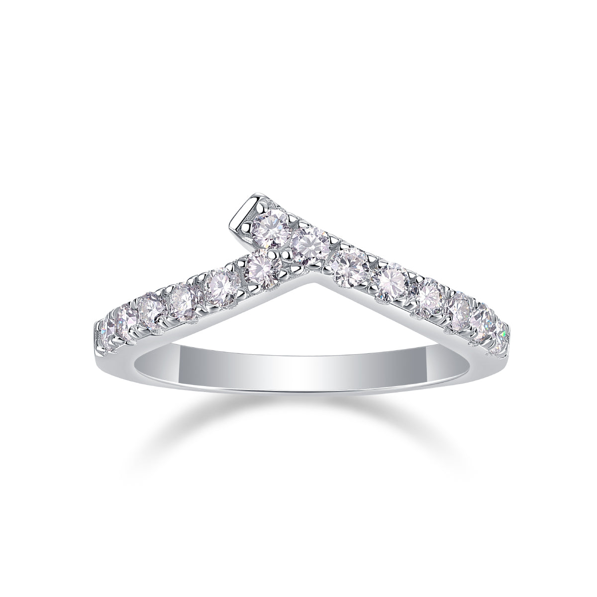 Rush - A Wedding Ring Set With Top-quality Moissanite S925 Silver And Platinum-plated Diamond Can Be Inspected With A Diamond Pen
