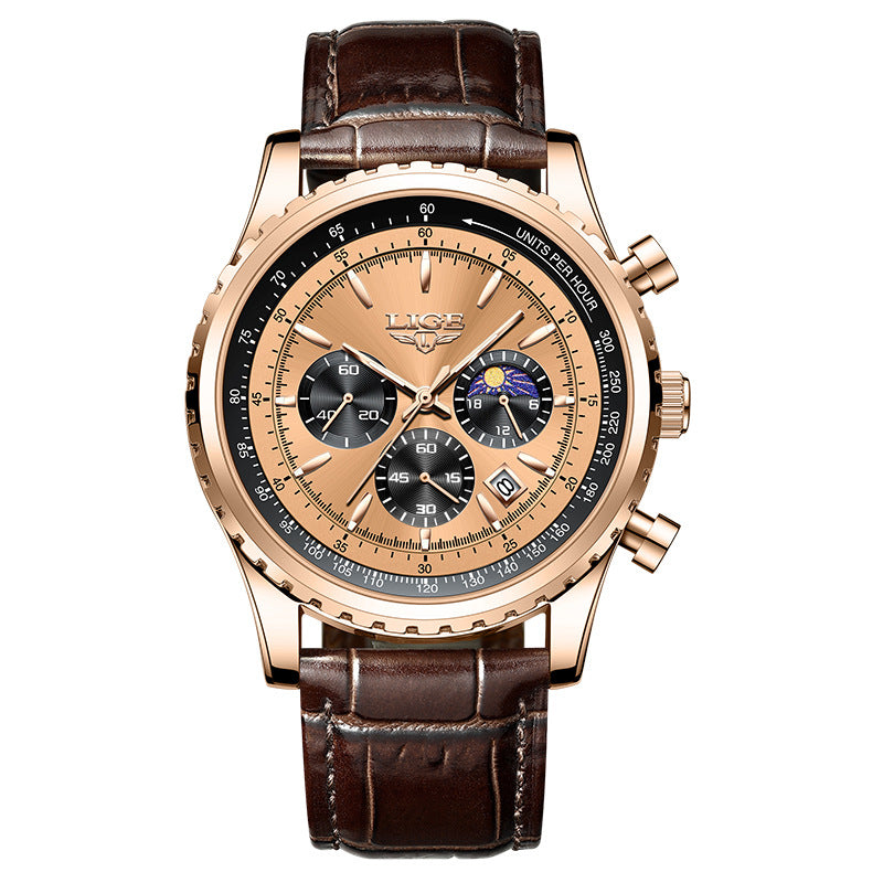 New Men's Multi-function Timing Sports Waterproof Watch