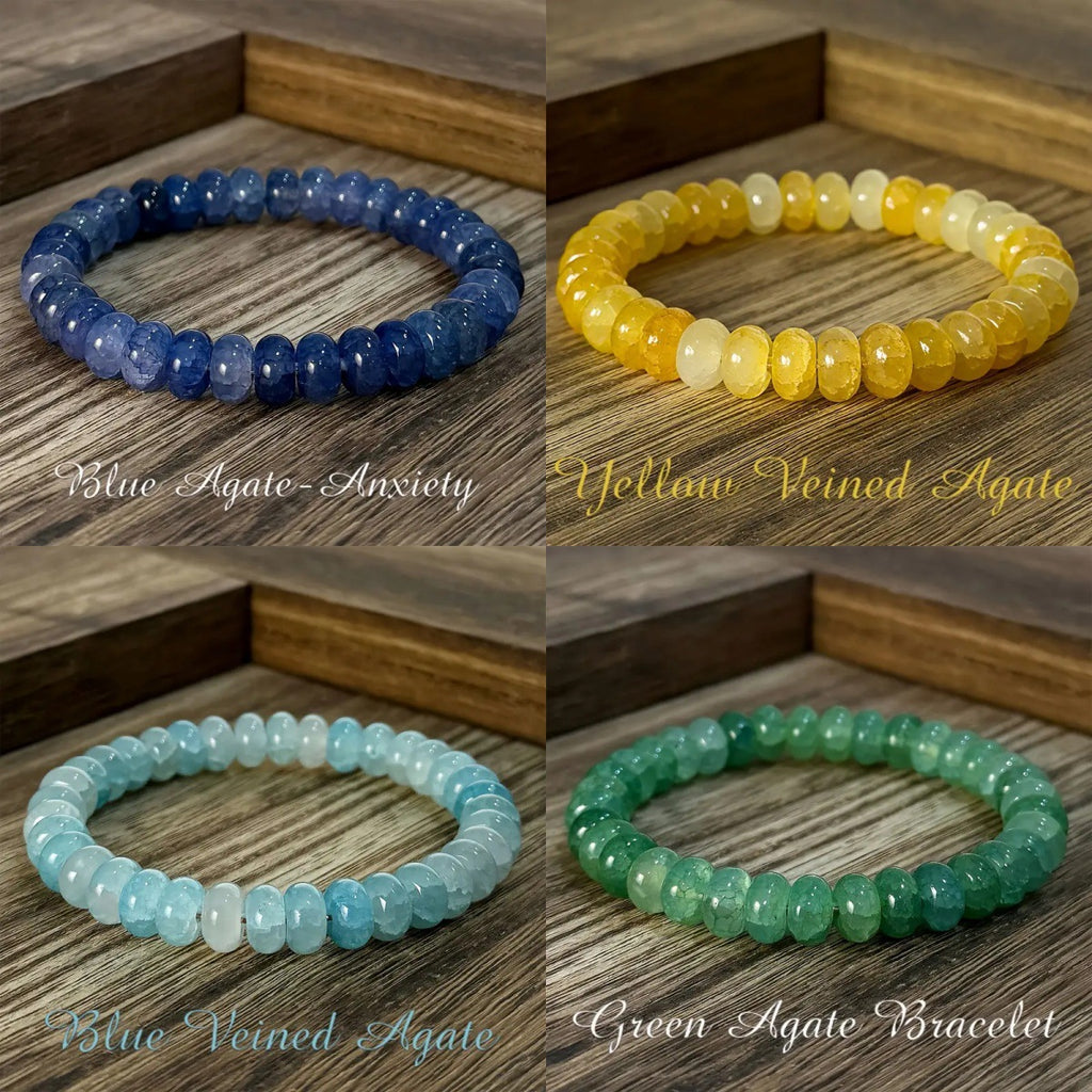 Handmade Green Agate Bead Bracelet